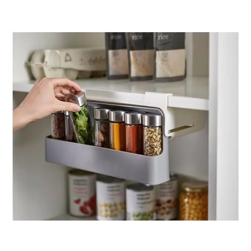 Spice Rack Organizer - Under-Shelf Kitchen Cabinet Storage‎ Solution for Spices